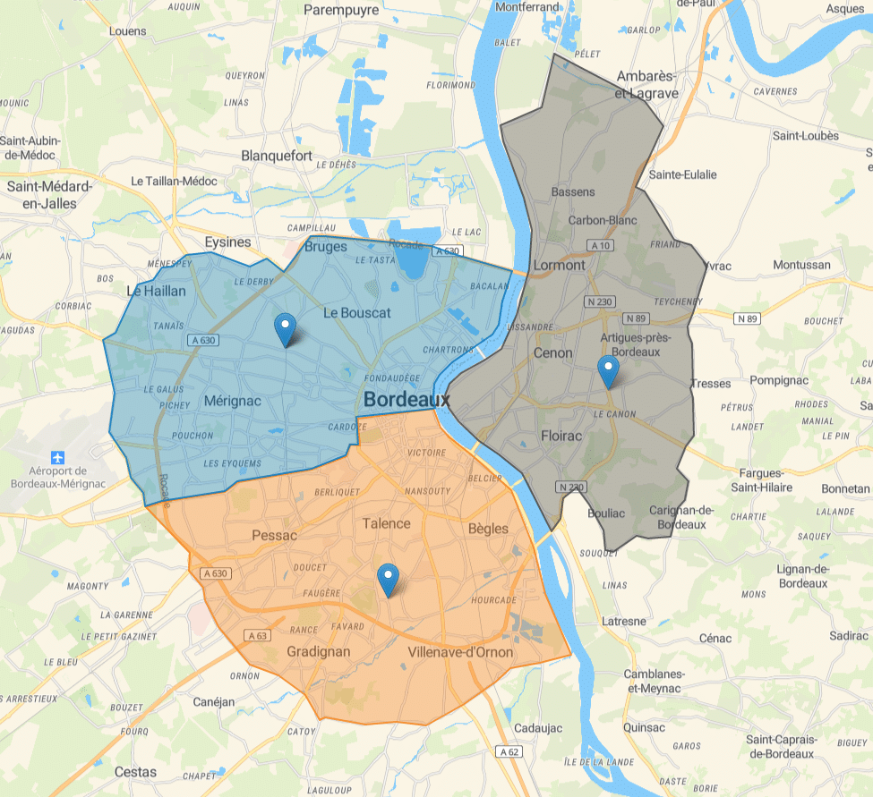 comment délimiter une zone sur maps